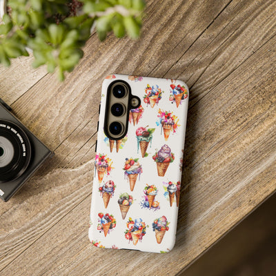 Impact Resistant, Summer Icecream, Cute Phone Cases for Samsung S24, S23, S22, S21, IPhone 15 pro, Iphone 14 pro, Iphone 13 IPhone 12, Iphone 11