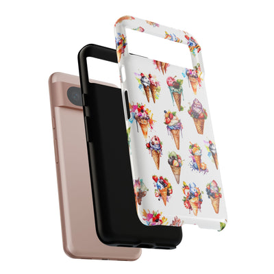 Impact Resistant, Summer Icecream, Cute Phone Cases for Samsung S24, S23, S22, S21, IPhone 15 pro, Iphone 14 pro, Iphone 13 IPhone 12, Iphone 11