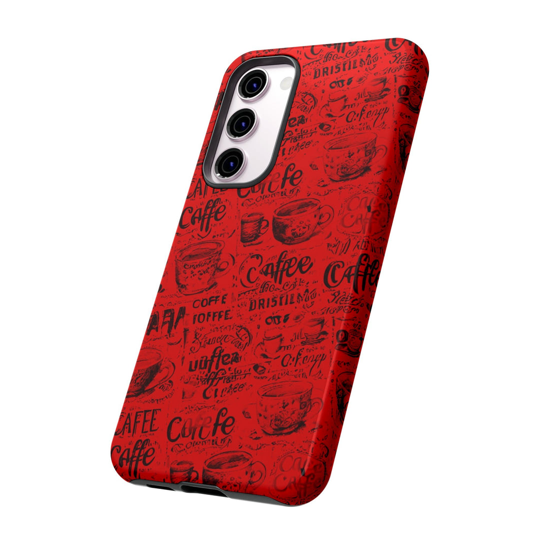 Cute Samsung Phone Case | Aesthetic Samsung Phone Case | Galaxy S23, S22, S21, S20 | Red Black Coffee, Protective Phone Case - Studio40ParkLane