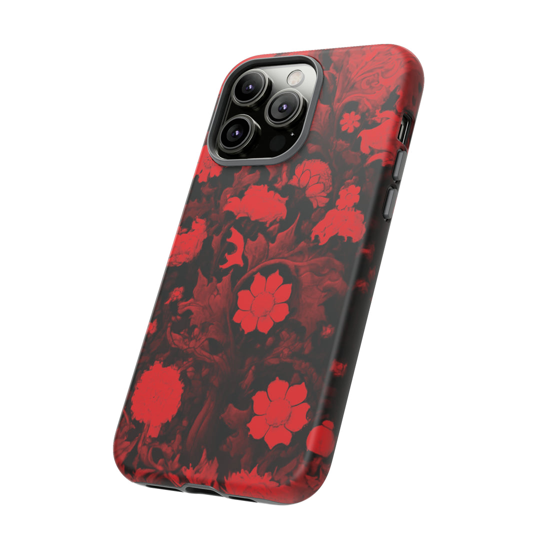 Cool Phone Case | Red Flowers, For iPhone 15 Case | iPhone 15 Pro Case, Iphone 14 Case, Iphone 14 Pro Max Case, Protective Iphone Case - Studio40ParkLane