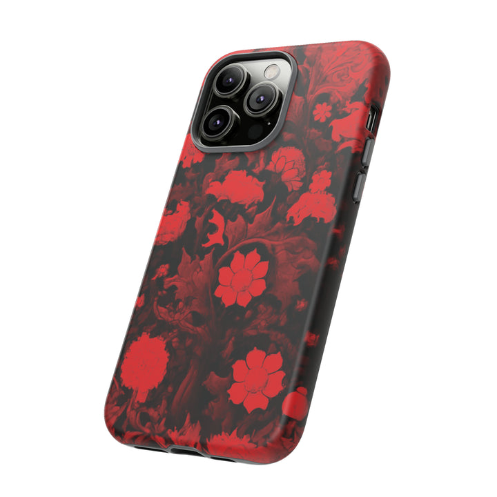 Cool Phone Case | Red Flowers, For iPhone 15 Case | iPhone 15 Pro Case, Iphone 14 Case, Iphone 14 Pro Max Case, Protective Iphone Case - Studio40ParkLane