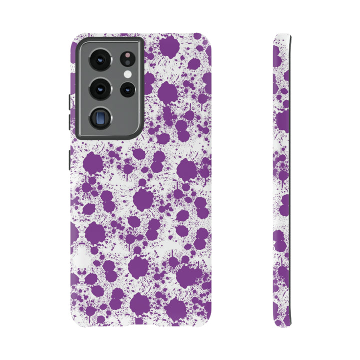 Cool Phone Case | Aesthetic Phone Case | Paint Splash Purple | For Samsung Galaxy S23, S22, S21, S20 | Luxury Double Layer | Cute - Studio40ParkLane