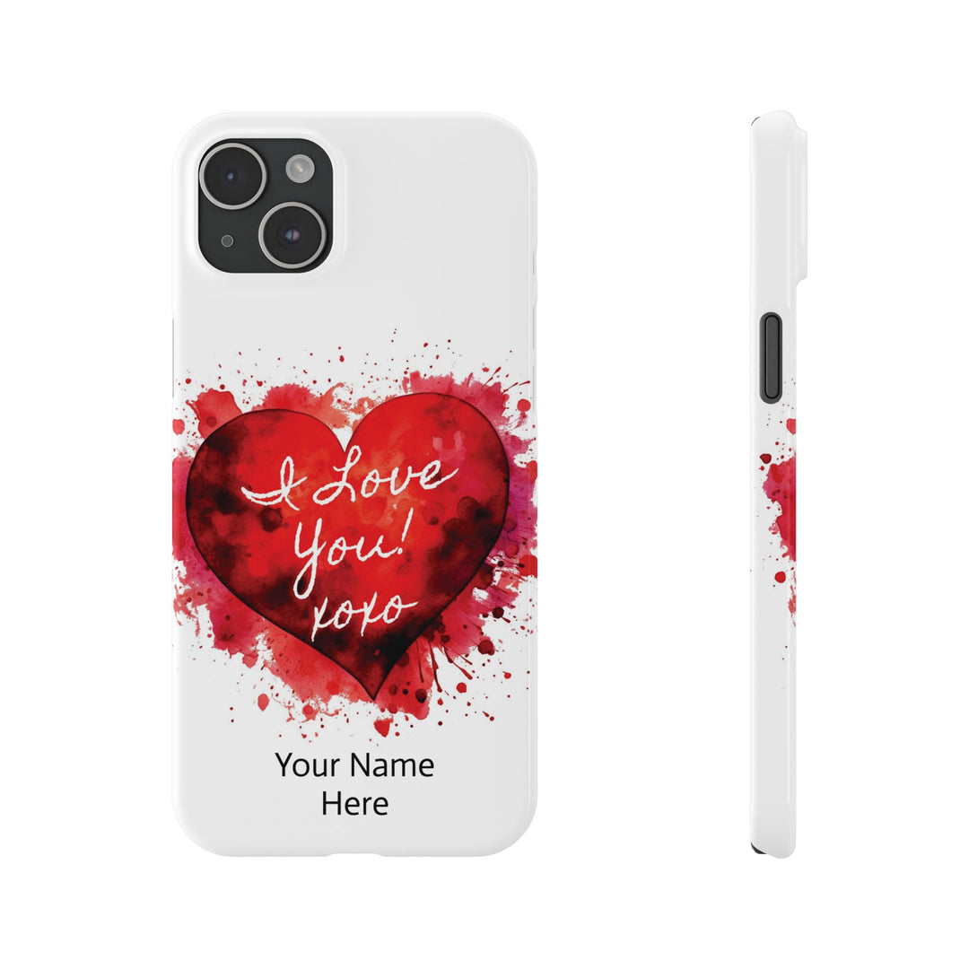 Slim Custom Personalized Valentine Love Gift for Her Cute Phone Cases for Iphone 16 Pro Max | iPhone 15 Case | iPhone 15 Pro Max Case, Iphone 14, 13, 12, 11, 10, 8, 7 - Studio40ParkLane