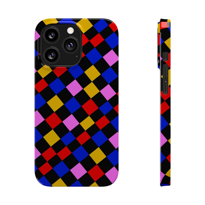 Slim Abstract Colorful Checkerboard Cute Phone Case for Iphone 17 - | iPhone 16 Pro Max Case | iPhone 15 Case Iphone 14 13 12 11 Gift for Her - Studio40ParkLane