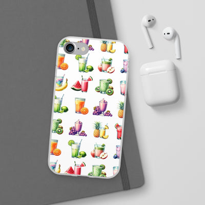 Cute Flexi Phone Cases, For Iphones and Samsung Galaxy Phones, Tropical Summer Fruit Cocktails, Galaxy S23 Phone Case, Samsung S22 Case, Samsung S21, Iphone 15, Iphone 14, Iphone 13