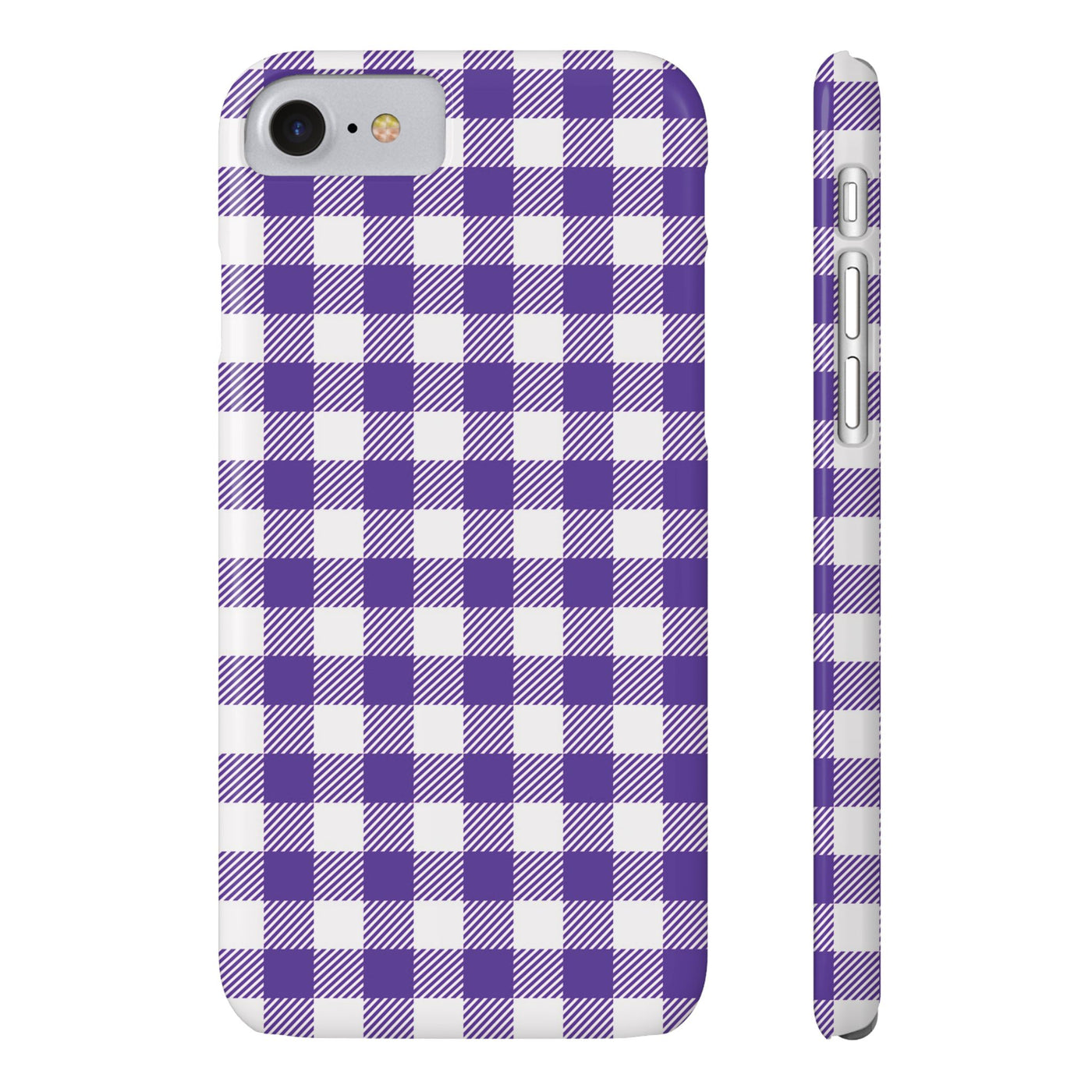 Slim Purple Gingham Gift for Her Cute Phone Cases for Iphone 16 Pro Max | iPhone 15 Case | iPhone 15 Pro Max Case, Iphone 14, 13, 12, 11, 10, 8, 7