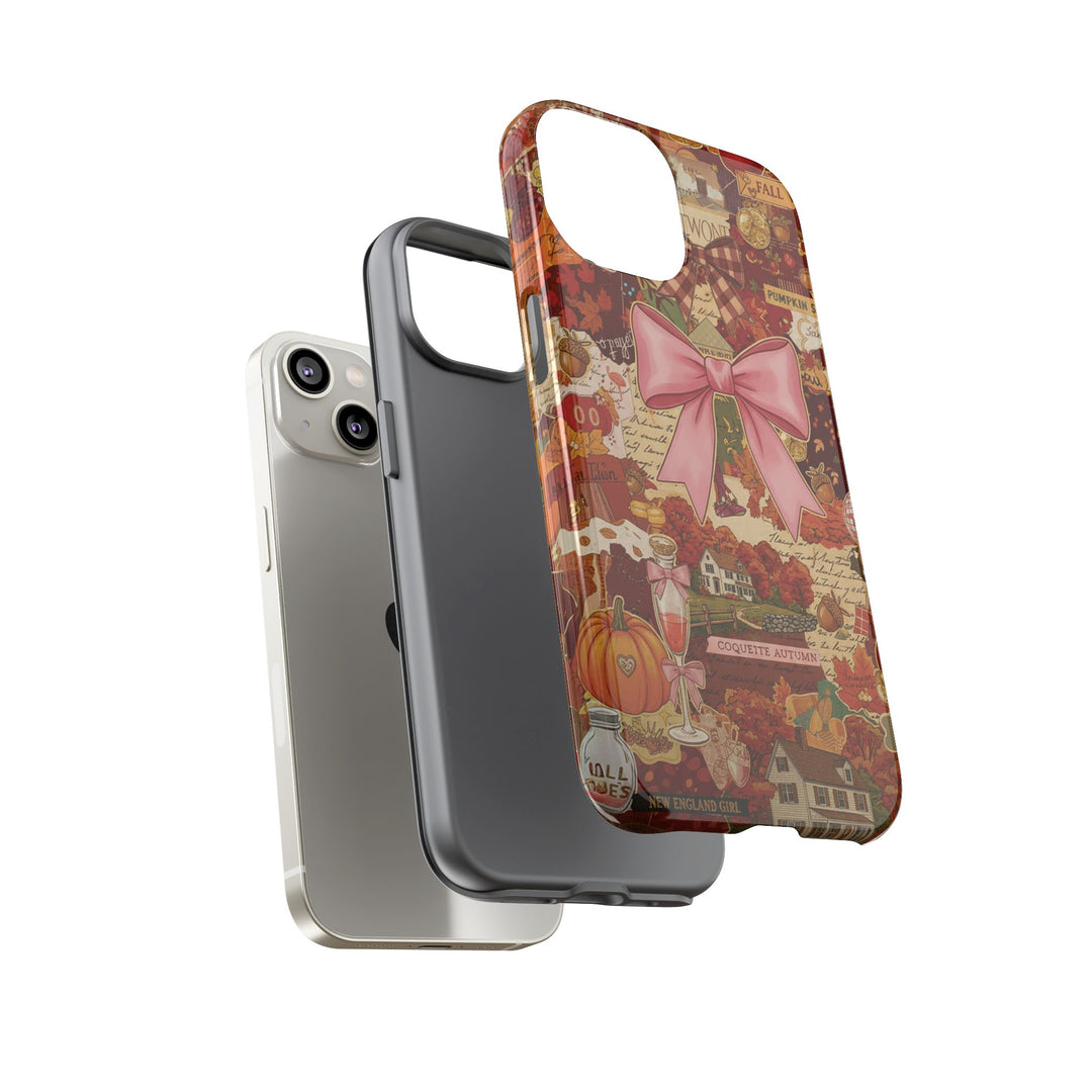 New England Fall Coquette Collage Tough Premium Phone Case - For iPhone 16 Pro Max iPhone 15 Pro iPhone Iphone 14 Plus 13 Pro 12 11 10 XR XS