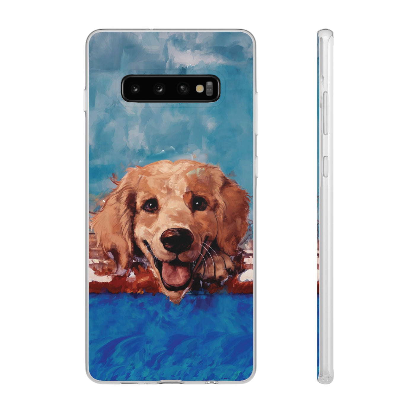 Cute Flexi Samsung Phone Cases, Golden Retriever Dog Galaxy S23 Phone Case, Samsung S22 Case, Samsung S21 Case, S20 Plus