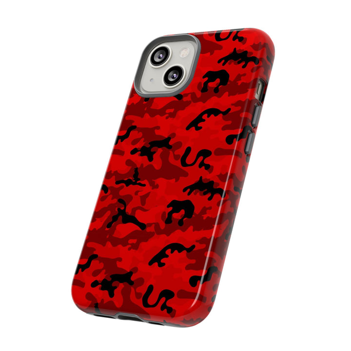 Impact Resistant, Red Camo Camouflage, Cute Phone Cases for Samsung S24, S23, S22, S21, IPhone 15 pro Iphone 14 pro Iphone 13 IPhone 12 Iphone 11 - Studio40ParkLane