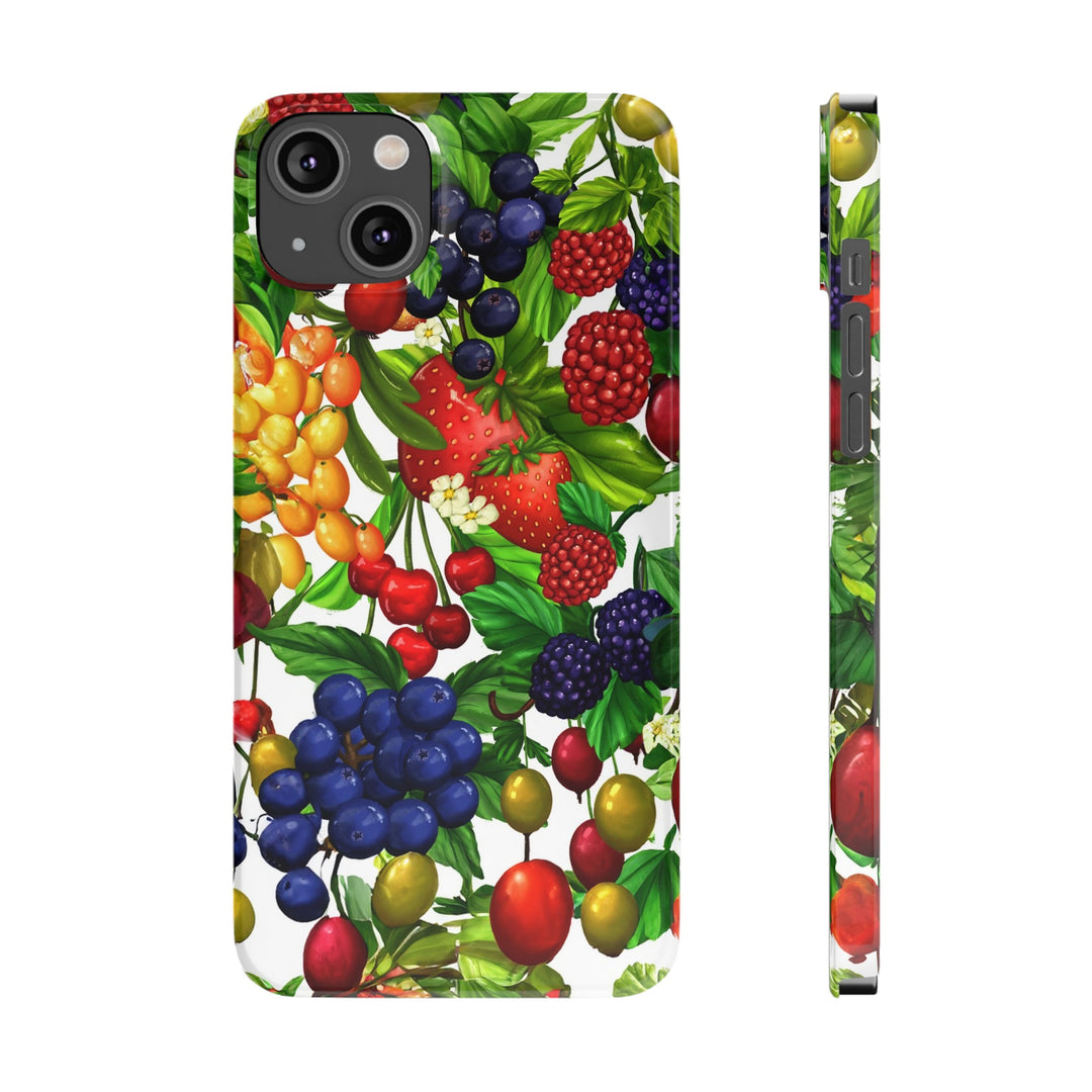 Slim Cute Phone Cases for Iphone - | iPhone 15 Case | iPhone 15 Pro Max Case, Iphone 14 Case, Iphone 14 Pro Max, Iphone 13, Summer Mixed Fruit - Studio40ParkLane
