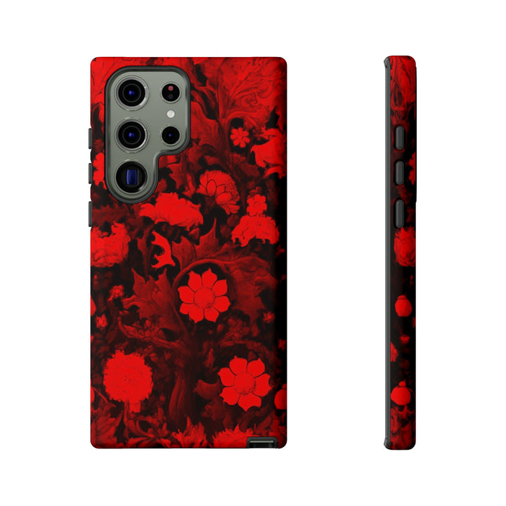 Cute Samsung Phone Case | Aesthetic Samsung Phone Case | Galaxy S23, S22, S21, S20 | Red Flowers, Protective Phone Case - Studio40ParkLane