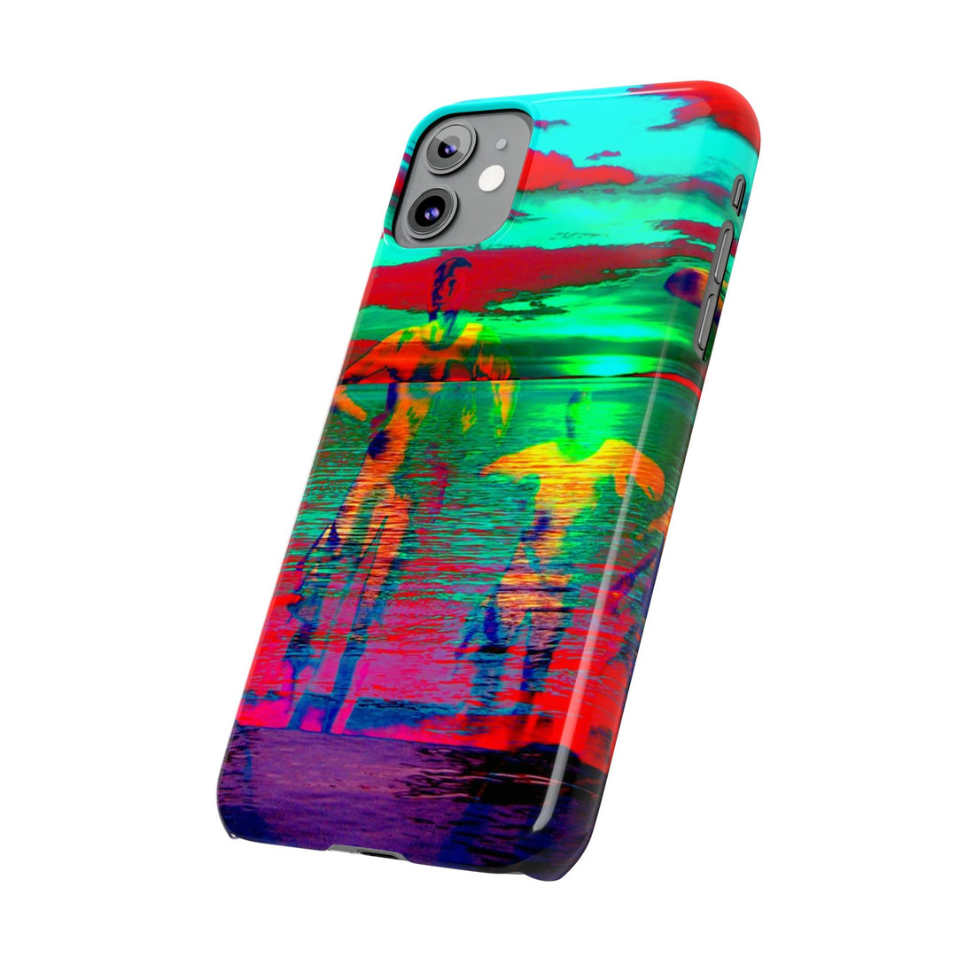 Slim Cute Phone Cases for Iphone - | iPhone 15 Case | iPhone 15 Pro Max Case, Iphone 14 Case, Iphone 14 Pro Max, Iphone 13, Sunset Mystery Dance - Studio40ParkLane