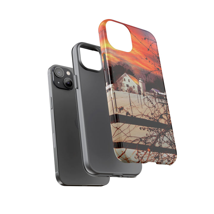 Impact Resistant, Winter Sunset Cute Phone Cases for Samsung S24, S23, S22, S21, IPhone 15 pro Iphone 14 pro Iphone 13 IPhone 12 Iphone 11 - Studio40ParkLane