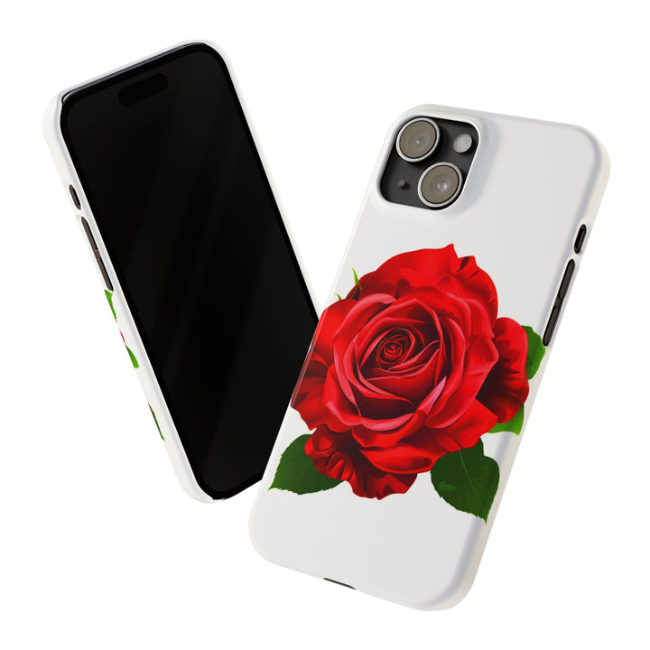 Slim Red Rose Flowers Gift for Her Cute Phone Cases for Iphone 16 Pro Max | iPhone 15 Case | iPhone 15 Pro Max Case, Iphone 14, Iphone 14 Pro Max, Iphone 13 12 11 8 7 - Studio40ParkLane