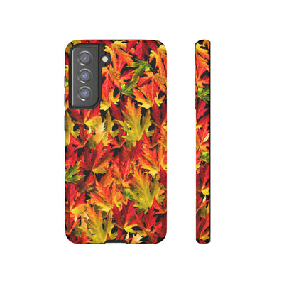 Fall Leaves Impact Resistant, Cute Phone Cases for Samsung S24, S23, S22, S21, IPhone 15 pro Iphone 14 pro Iphone 13 IPhone 12 Iphone 11