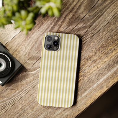 Slim Soft Yellow Striped Cute Phone Case for Iphone 16 - | iPhone 15 Pro Max Case | iPhone 14 Case Iphone 13 12 11 10 9 8 7 XS Gift for Her - Studio40ParkLane