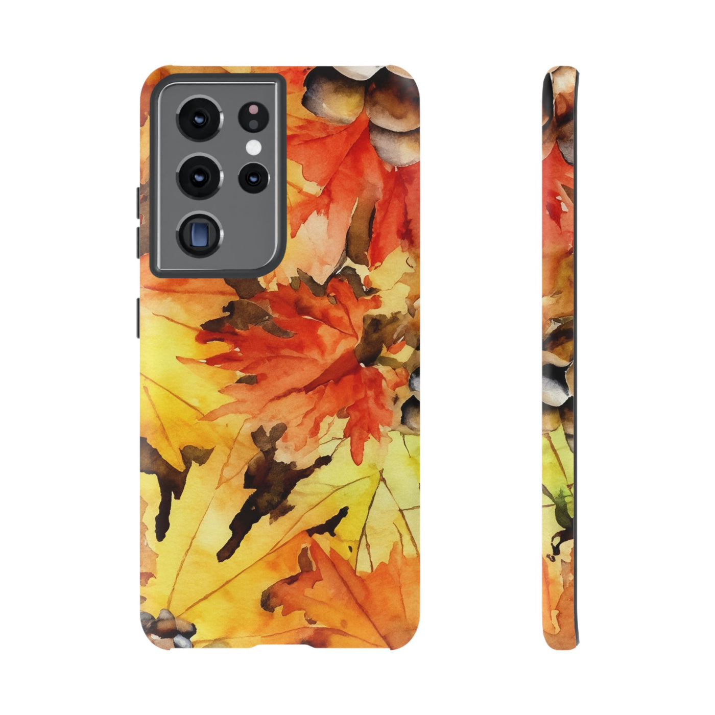 Impact Resistant, Fall Leaves, Cute Phone Cases for Samsung S24, S23, S22, S21, IPhone 15 pro Iphone 14 pro Iphone 13 IPhone 12 Iphone 11