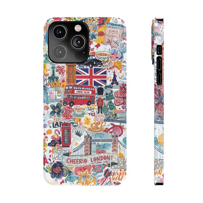 Slim London England Coquette Collage Cute Phone Case for Iphone 17 - | iPhone 16 Pro Max Case | iPhone 15 Case Iphone 14 13 12 11 10 9 8 7 - Studio40ParkLane