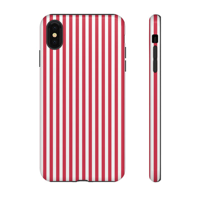 Tough Premium Winterberry Stripes Phone Case Gift for Her - For Apple iPhone 16 Pro Max 16e iPhone 15 Pro iPhone Iphone 14 Plus 13 Pro 12 SE XR - Studio40ParkLane