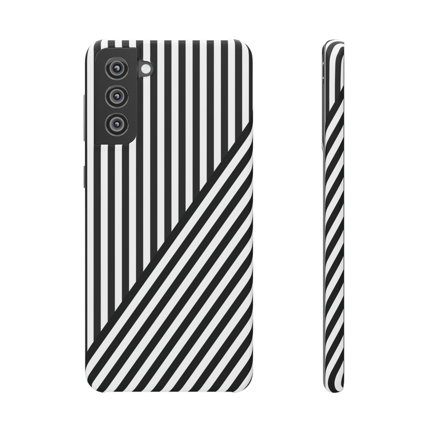 Aesthetic Black White Stripes Cute Phone Case Sleek Snap - For iPhone 17 Pro Max iPhone 16 Pro iPhone 15 Iphone 14 Plus 13 Pro 12 11 10 Gift - Studio40ParkLane