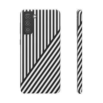 Aesthetic Black White Stripes Cute Phone Case Sleek Snap - For iPhone 17 Pro Max iPhone 16 Pro iPhone 15 Iphone 14 Plus 13 Pro 12 11 10 Gift - Studio40ParkLane