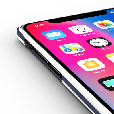 Slim Navy Blue Striped Cute Phone Case for Iphone 16 - | iPhone 15 Pro Max Case | iPhone 14 Case Iphone 13 12 11 10 9 8 7 XS X Gift for Her - Studio40ParkLane