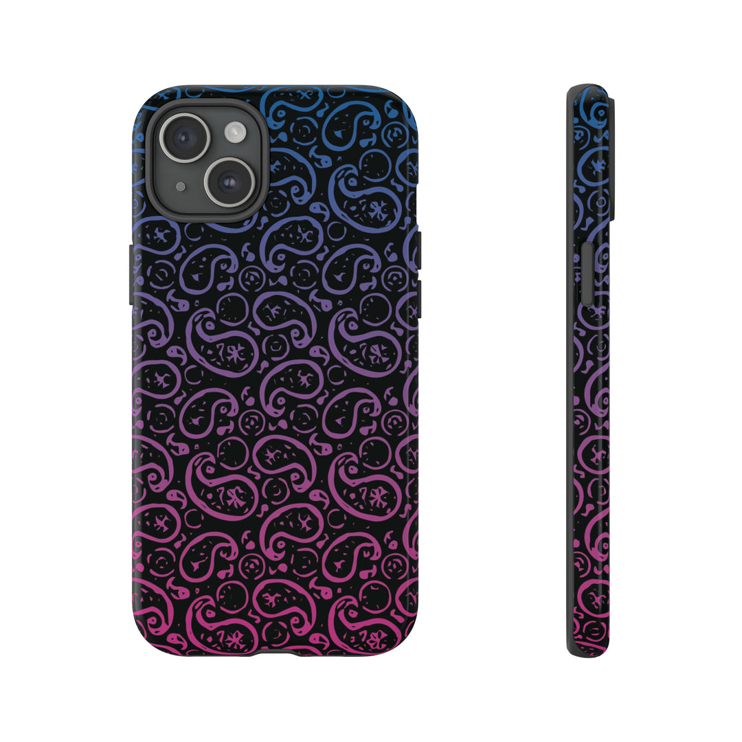 Cute IPhone Case | iPhone 15 Case | iPhone 15 Pro Max Case, Iphone 14 Case, Iphone 14 Pro Max Case IPhone Case for Art Lovers, Paisley Blue Pink - Studio40ParkLane