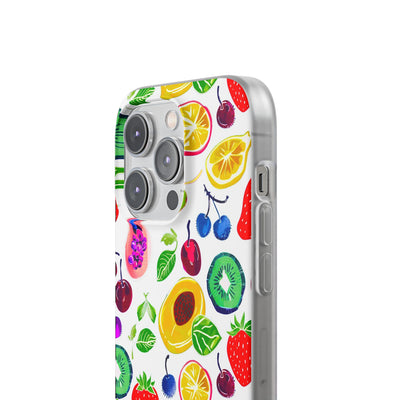 Cute Flexi Phone Cases, Summer Fruit Mix, Compatible with Samsung Galaxy S23, Samsung S22, Samsung S21, Samsung S20, Galaxy S20 Ultra