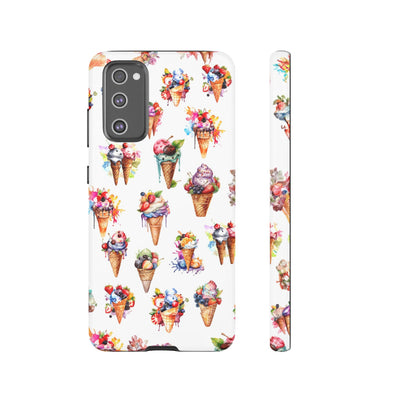 Impact Resistant, Summer Icecream, Cute Phone Cases for Samsung S24, S23, S22, S21, IPhone 15 pro, Iphone 14 pro, Iphone 13 IPhone 12, Iphone 11