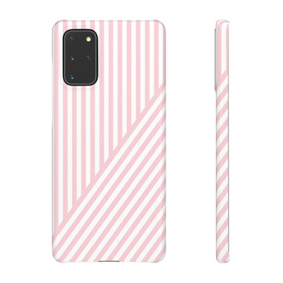 Aesthetic Sweet Pink Stripes Cute Phone Case Sleek Snap - For iPhone 17 Pro Max iPhone 16 Pro iPhone 15 Iphone 14 Plus 13 Pro 12 11 10 Gift