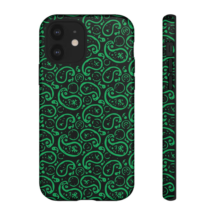 Cute IPhone Case | iPhone 15 Case | iPhone 15 Pro Max Case, Iphone 14 Case, Iphone 14 Pro Max Case IPhone Case for Art Lovers, Paisley Green - Studio40ParkLane