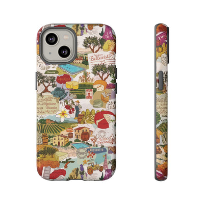 Italy Tuscany Coquette Collage Tough Premium Phone Case - For iPhone 17 Pro Max iPhone 16 Pro iPhone 15 Iphone 14 Plus 13 Pro 12 11 10 XR - Studio40ParkLane
