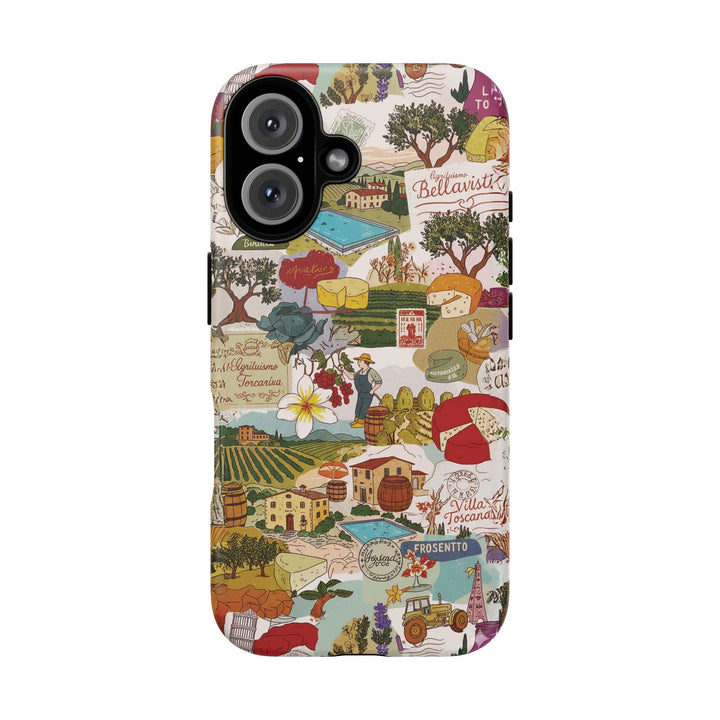 Italy Tuscany Coquette Collage Tough Premium Phone Case - For iPhone 17 Pro Max iPhone 16 Pro iPhone 15 Iphone 14 Plus 13 Pro 12 11 10 XR - Studio40ParkLane