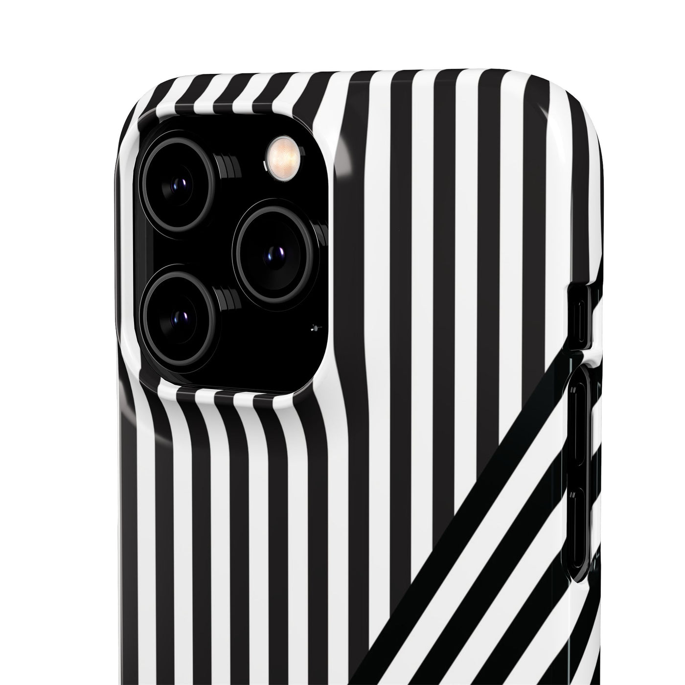 Aesthetic Black White Stripes Cute Phone Case Sleek Snap - For iPhone 17 Pro Max iPhone 16 Pro iPhone 15 Iphone 14 Plus 13 Pro 12 11 10 Gift - Studio40ParkLane