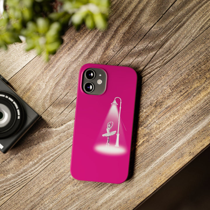 Slim Pink Ballet Dancer Spotlight Gift for Her Cute Phone Cases for Iphone 16 Pro Max | iPhone 15 Case | iPhone 15 Pro Max Case, Iphone 14, 13, 12, 11, 10, 8, 7 - Studio40ParkLane