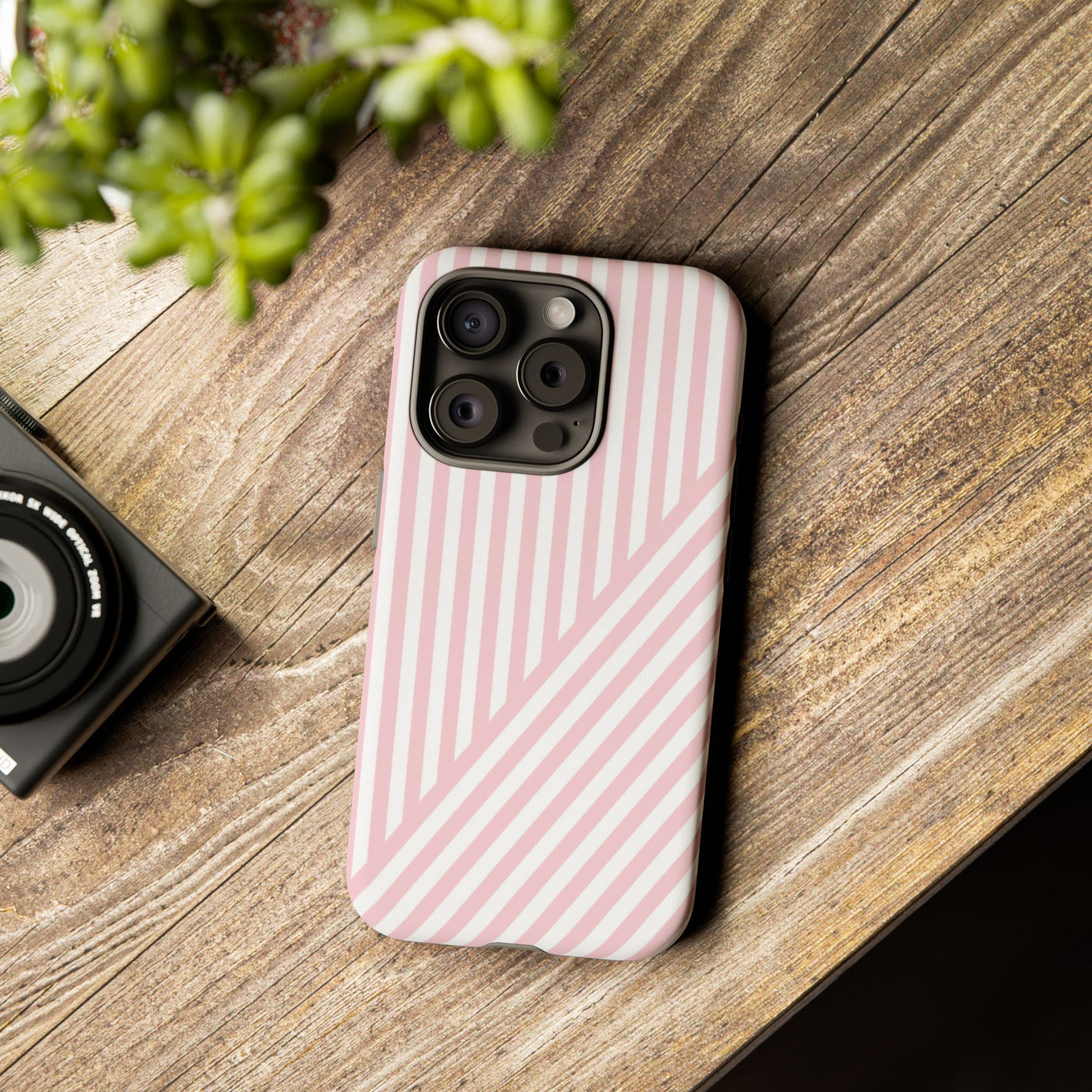 Custom Personalized Tough Phone Case - Aesthetic Stripes - For iPhone 17 Pro Max iPhone 16 Pro iPhone 15 Iphone 14 Iphone 13 Plus 13 12 11 - Studio40ParkLane
