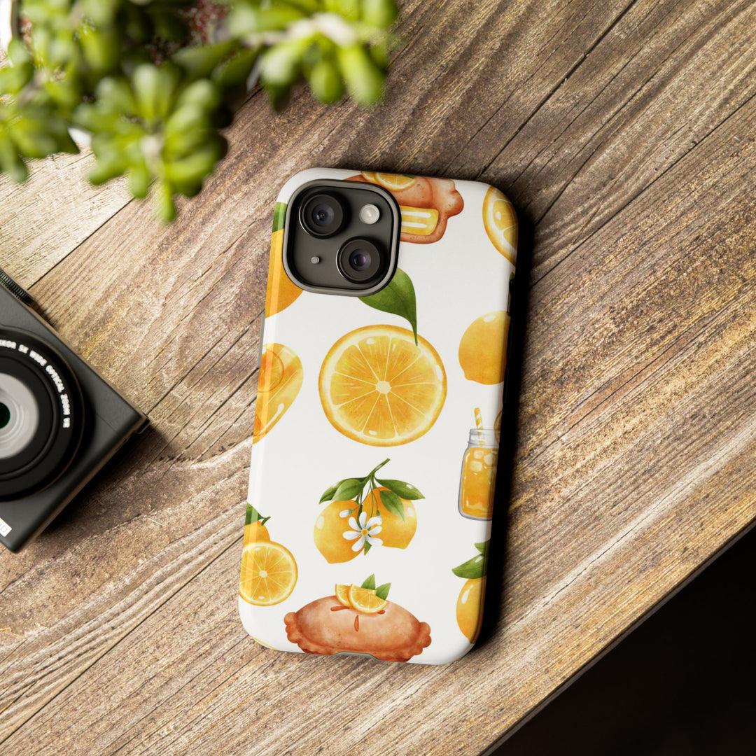 Impact Resistant, Lemon Fruit Pie, Cute Phone Cases for Samsung S24, S23, S22, S21, IPhone 15 pro Iphone 14 pro Iphone 13 IPhone 12 Iphone 11 - Studio40ParkLane