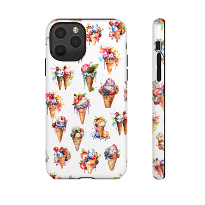 Impact Resistant, Summer Icecream, Cute Phone Cases for Samsung S24, S23, S22, S21, IPhone 15 pro, Iphone 14 pro, Iphone 13 IPhone 12, Iphone 11