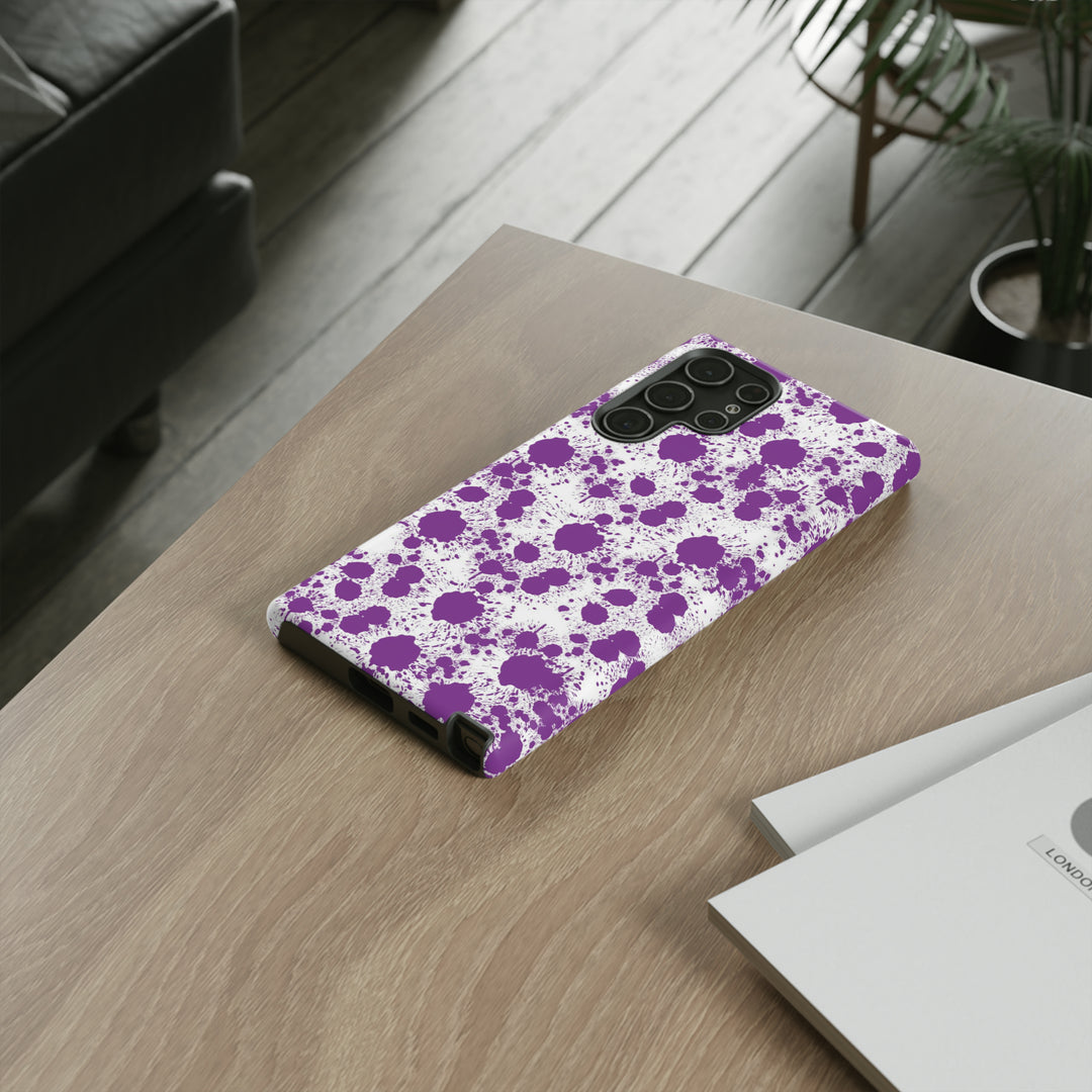 Cool Phone Case | Aesthetic Phone Case | Paint Splash Purple | For Samsung Galaxy S23, S22, S21, S20 | Luxury Double Layer | Cute - Studio40ParkLane