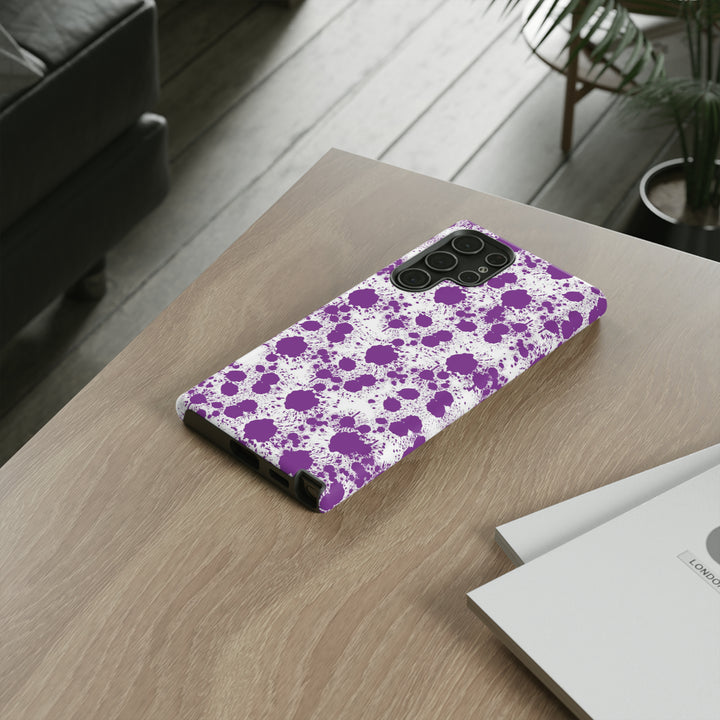 Cool Phone Case | Aesthetic Phone Case | Paint Splash Purple | For Samsung Galaxy S23, S22, S21, S20 | Luxury Double Layer | Cute - Studio40ParkLane