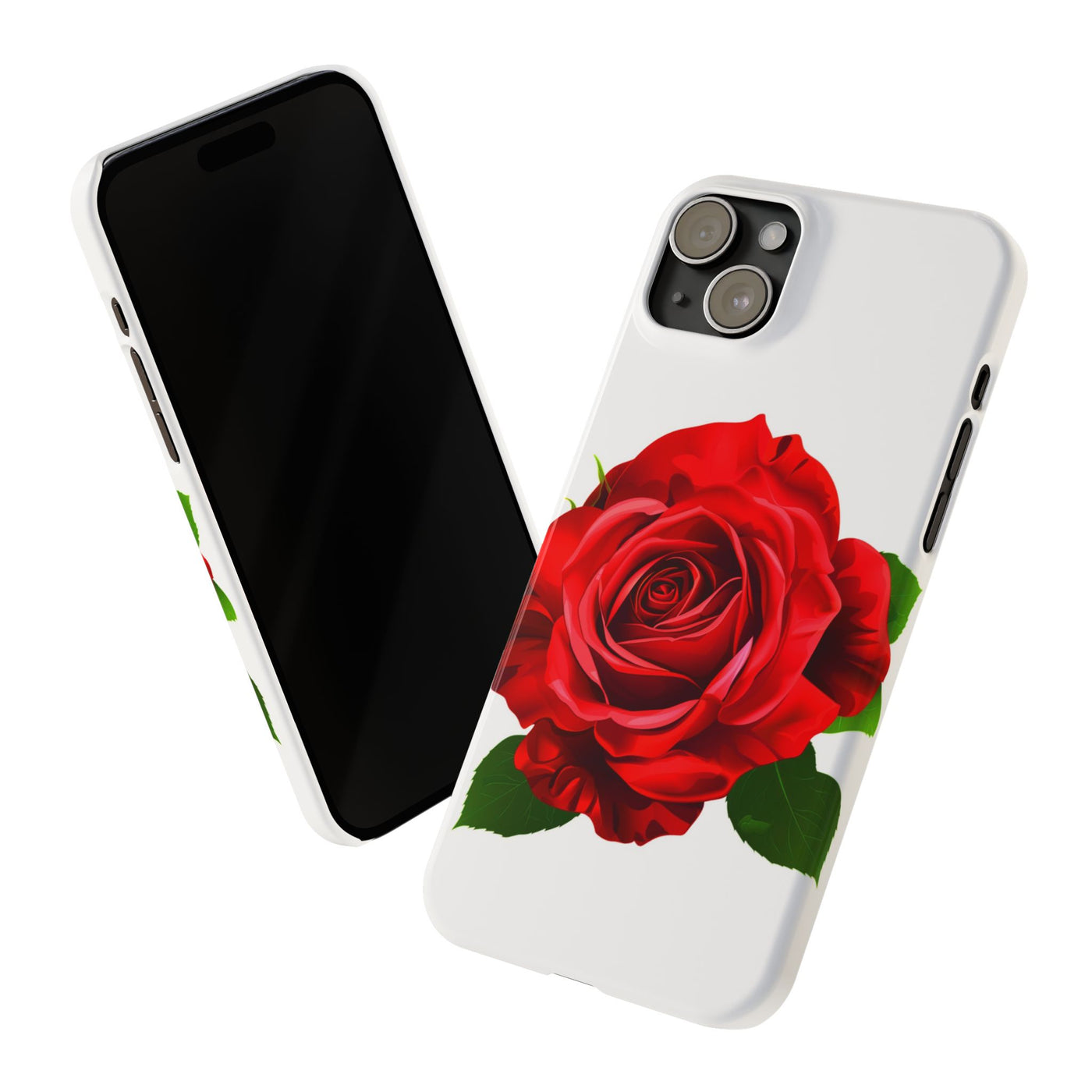 Slim Red Rose Flowers Gift for Her Cute Phone Cases for Iphone 16 Pro Max | iPhone 15 Case | iPhone 15 Pro Max Case, Iphone 14, Iphone 14 Pro Max, Iphone 13 12 11 8 7