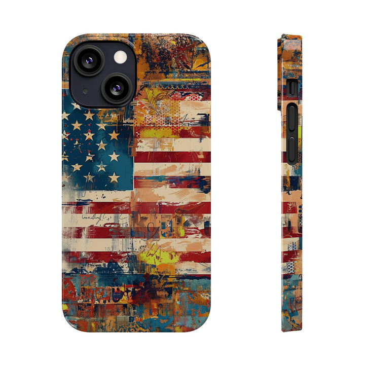 Slim Cute Phone Cases for Iphone | iPhone 15 Case | iPhone 15 Pro Max Case, Iphone 14, Iphone 14 Pro Max, Iphone 13, US Flag Abstract - Studio40ParkLane