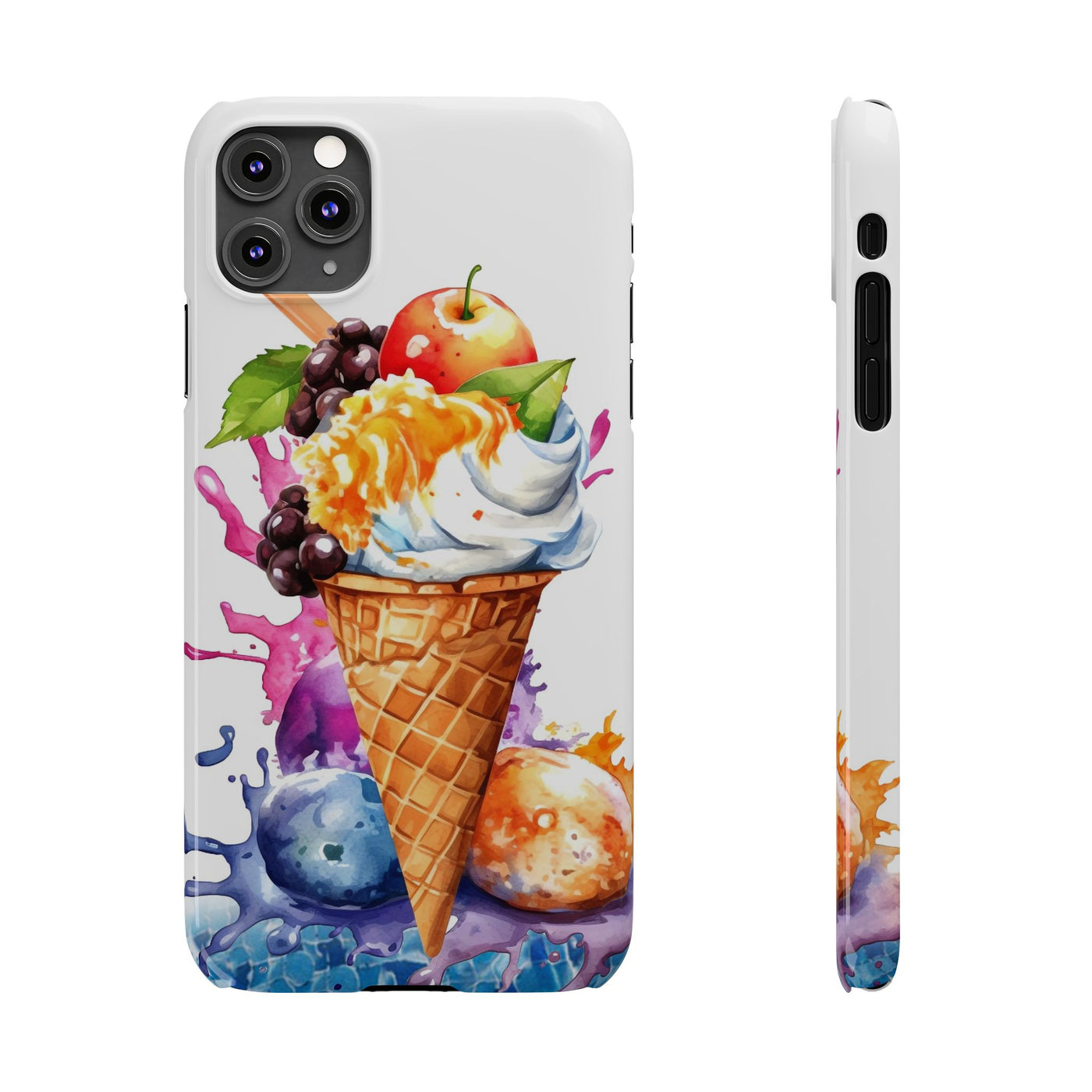 Summer Ice Cream Cone Slim Cute Phone Cases for Iphone  | iPhone 15 Case | iPhone 15 Pro Max Case, Iphone 14, Iphone 14 Pro Max, Iphone 13