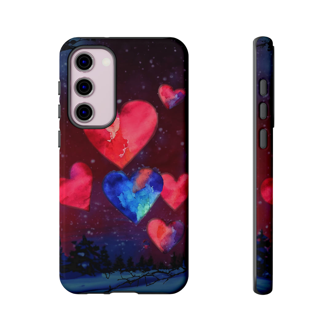 Cute Samsung Phone Case | Aesthetic Samsung Phone Case | Galaxy S23, S22, S21, S20 | Luxury case, Rising Hearts Night Phone Case - Studio40ParkLane