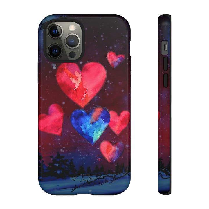 Cute IPhone Case | Rising Heart Love Night, iPhone 15 Case | iPhone 15 Pro Case, Iphone 14 Case, Iphone 14 Pro Max Case, Iphone 13 Case - Studio40ParkLane
