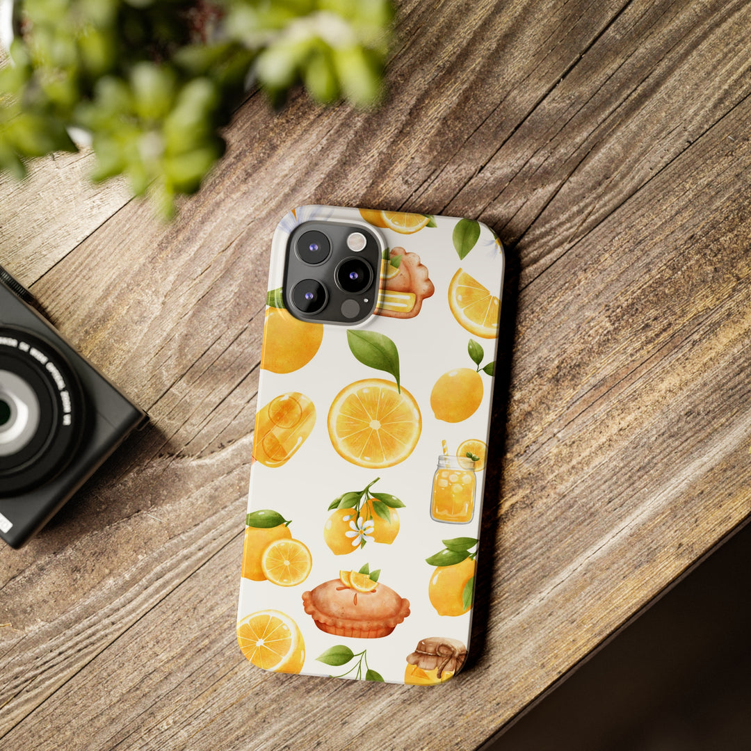 Slim Cute Phone Cases for Iphone - | iPhone 15 Case | iPhone 15 Pro Max Case, Iphone 14 Case, Iphone 14 Pro Max, Iphone 13, Summer Fruit Lemon - Studio40ParkLane