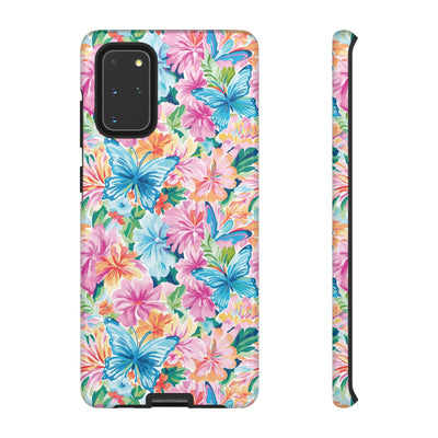 Premium Tough Butterflies Flowers Cute Phone Cases for Samsung S24, S23, S22, S21, S20, Plus and Ultra, Iphone 16 Pro Max,15, 14, 13, 12, 11, 10
