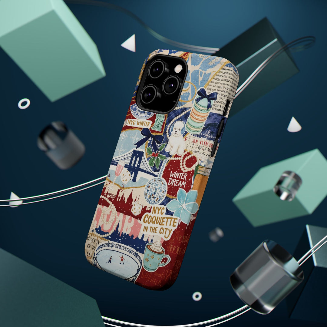 New York Winter Coquette Collage Tough Magsafe Cute Phone Cases for Iphone | iPhone 17 Pro Max Case, Iphone 16, Iphone 15 14 13 12 11 10 9