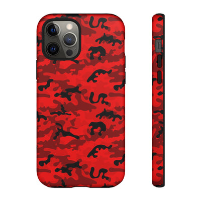 Impact Resistant, Red Camo Camouflage, Cute Phone Cases for Samsung S24, S23, S22, S21, IPhone 15 pro Iphone 14 pro Iphone 13 IPhone 12 Iphone 11