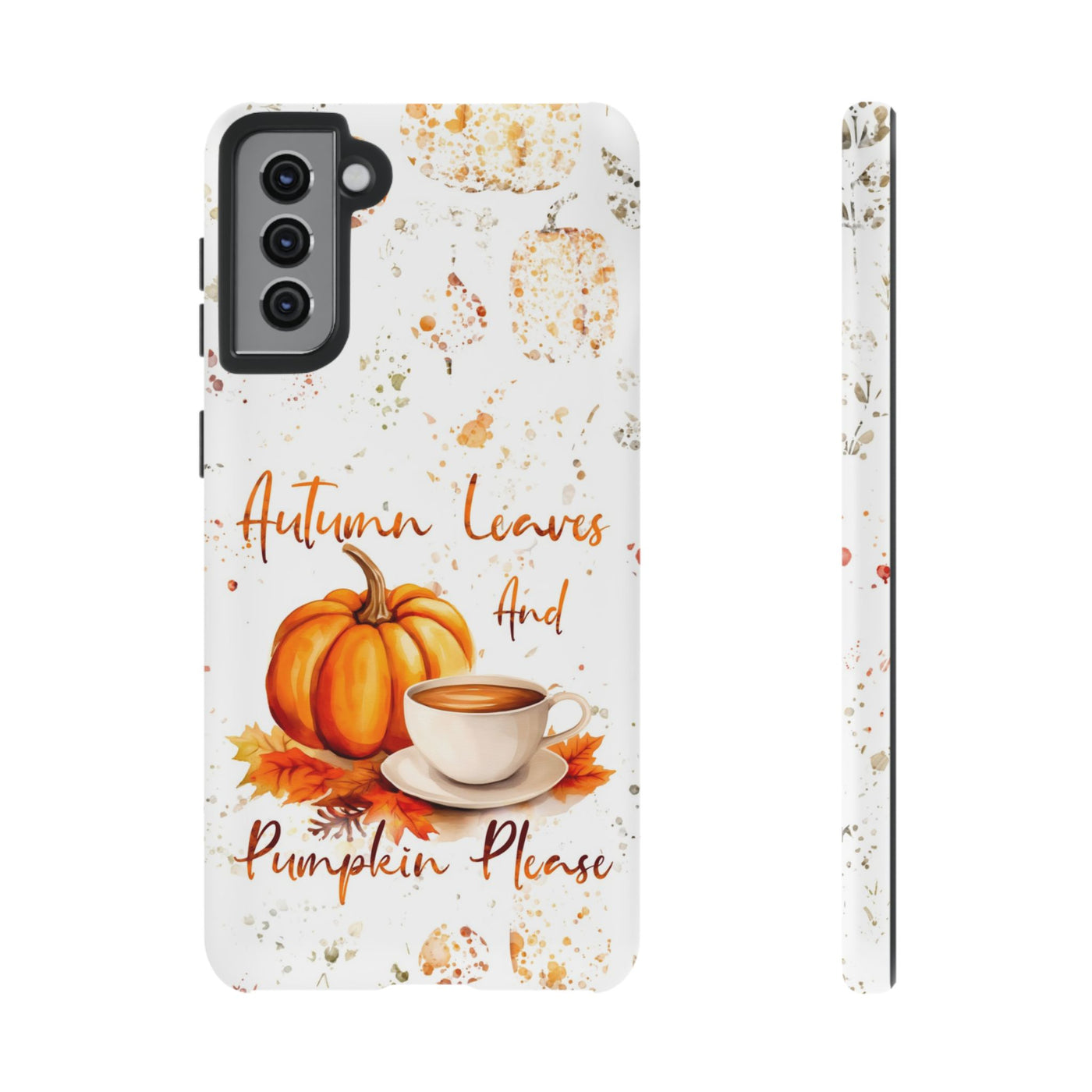 Impact Resistant, Fall Leaves Pumpkin Pie, Cute Phone Cases for Samsung S24, S23, S22, S21, IPhone 15 pro Iphone 14 pro Iphone 13 IPhone 12 Iphone 11